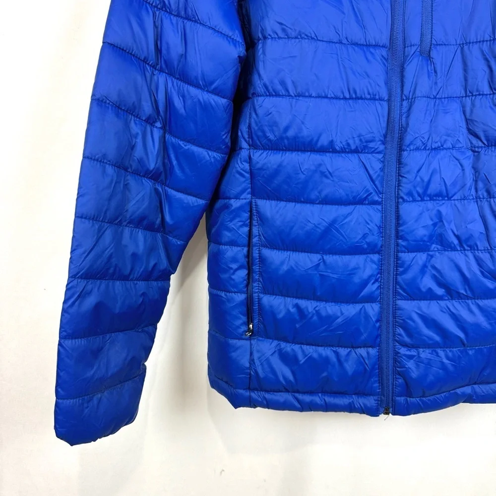St Johns Bay Puffer Jacket Blue Mens Sz S Lightweight Water Resistant Outdoorsy